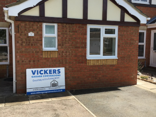 Photo of two window garage conversion by Vickers